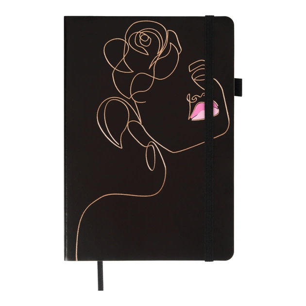 Книга записная Buromax RELAX А5 96 листов, чистый (черн. бум.) черный (BM.295405-01) - изображение 1
