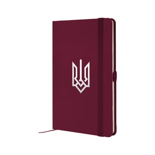 Книга записна Axent Partner Герб 125x195 мм, 96 аркушів, клітинка, винна (8201-46-5-A) зображення 1