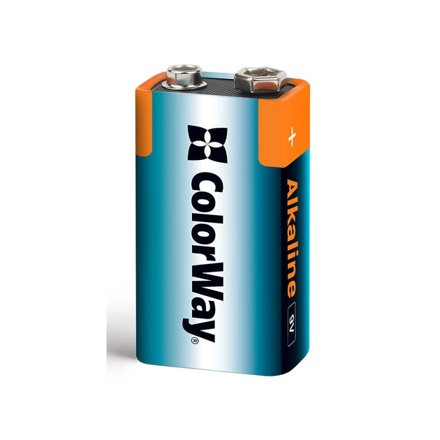 Батарейка ColorWay Крона 6LR61 9V Alkaline Power * 1 (CW-BA6LR61-1BL) - зображення 1