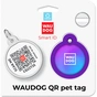 Адресник для тварин WAUDOG Smart ID з QR паспортом "Градієнт фіолетовий", коло 30 мм (230-4034) - зменшене зображення 5