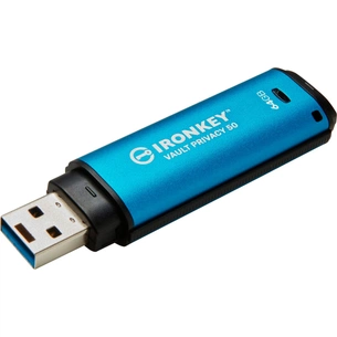 USB флеш накопичувач Kingston 64GB IronKey Vault Privacy 50 Blue USB 3.2 (IKVP50/64GB) зображення 1