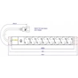Силовий блок Conteg 19" 1U w/PDU 8xSchuko, вилка C14, кабель 2м (DP-RP-08-SCHUF-IEEC14/S) - уменьшенное изображение 1