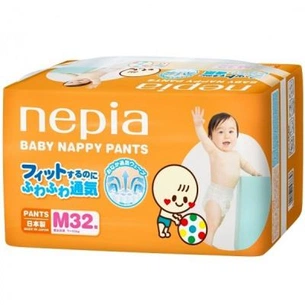 Підгузки Nepia Babby Nappy Pants M (6-12 кг) 32 шт (4901121502182) зображення 1