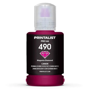 Чорнило Printalist Canon GI-490 для G1400/G2400/G3400 140г Magenta (PL490M) зображення 1