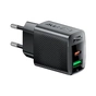 Зарядний пристрій Acefast 2xUSB 30W (USB-C+USB-A) Gan A98 Black (6974316283263) - зменшене зображення 2
