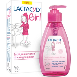 Гель для інтимної гігієни Lactacyd для дівчаток з дозатором 200 мл (5391520948084) зображення 1