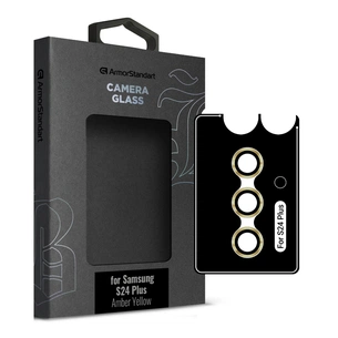 Скло захисне Armorstandart Camera glass Supreme Black Icon Samsung S24 Plus Amber Yellow (ARM76613) зображення 1