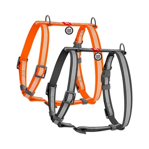 Шлея для собак WAUDOG Waterproof анатомічна Н-подібна з QR-паспортом L помаранчева (32624) зображення 1
