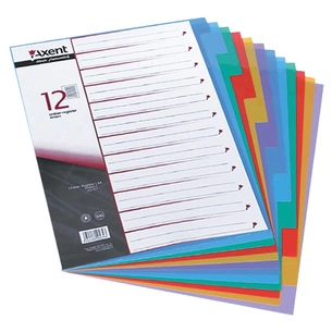 Роздільник сторінок Axent colored, 12 dividers, plastic (1912-01-А) зображення 1