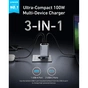 Зарядний пристрій Anker GaNPrime 100W 2xUSB-C PD + 1xUSB-A Foldable Silver (A2688341) - зменшене зображення 6