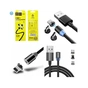 Дата кабель USB 2.0 AM to Lightning + Micro 5P + Type-C magnetic black Denmen (DN-D09E-BK) - уменьшенное изображение 4