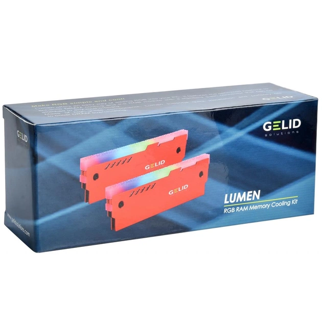 Охолодження для пам'яті Gelid Solutions Lumen RGB RAM Memory Cooling Red (GZ-RGB-02) - picture 6