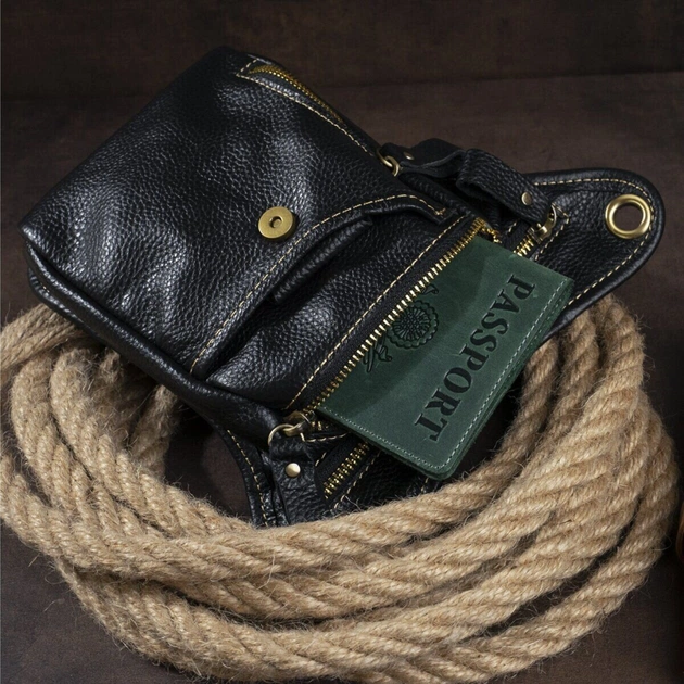 Сумка Vintage На пояс Чорна (14659) - зображення 6