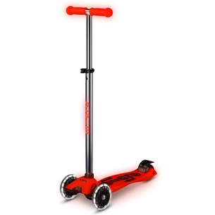 Самокат Micro Maxi Deluxe Glow LED Червона аура (MMD368) зображення 1