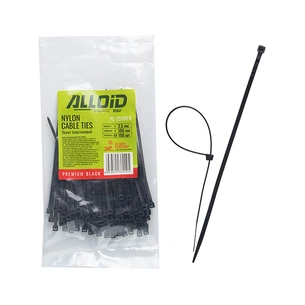 Стяжка Alloid 2.5х100мм, пластик, 100шт./уп., черный (PC-25100B) изображение 1
