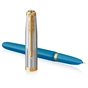 Ручка пір'яна Parker PARKER 51 Premium Turquoise GT  FP F (56 411) - уменьшенное изображение 3