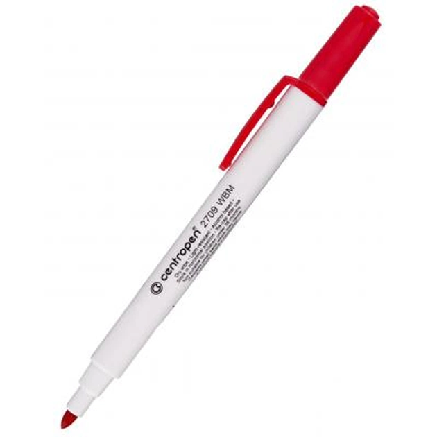 Маркер Centropen Board 2709 1-2 мм, round tip, red (2709/02) - зображення 1