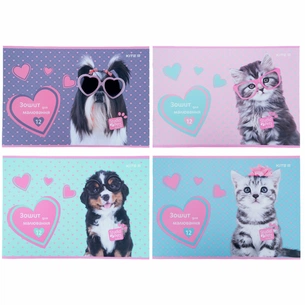 Альбом для малювання Kite Studio Pets скоба 12 аркушів 4 дизайни (SP21-241) зображення 1