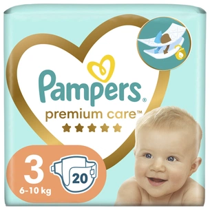 Підгузки Pampers Premium Care Midi Розмір 3 (5-9 кг), 20 шт (4015400687818) зображення 1
