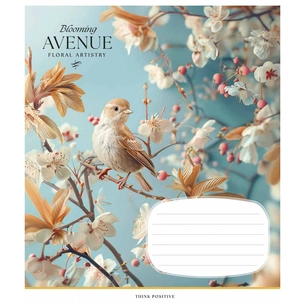 Зошит Школярик Blooming avenue 18 аркушів лінія (018-3553L) зображення 1