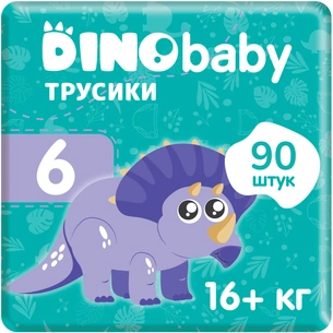 Підгузки Dino Baby трусики Розмір 6 .916+ кг) 30 шт х 3 пачки (2000998941154) зображення 1
