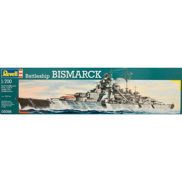 Збірна модель Revell Лінійний корабль Battleship Bismarck 1:700 (5098) - изображение 1