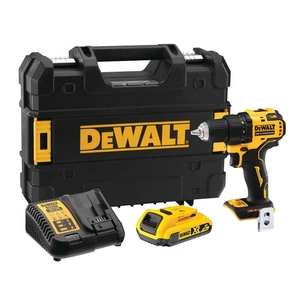 Шуруповерт DeWALT XR Li-Ion 18 В, 2Ah, 65 Нм, 450-1650 об/хв, вага 1.1 кг, TSTAK (DCD708D1T) зображення 1