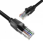 Патч-корд 1.5м, UTP cat 6 RJ-45 flat black Vention (IBJBG) - зменшене зображення 3