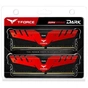 Модуль пам'яті для комп'ютера DDR4 32GB (2x16GB) 2400 MHz T-Force Dark Red Team (TDRED432G2400HC15BDC01) - уменьшенное изображение 3