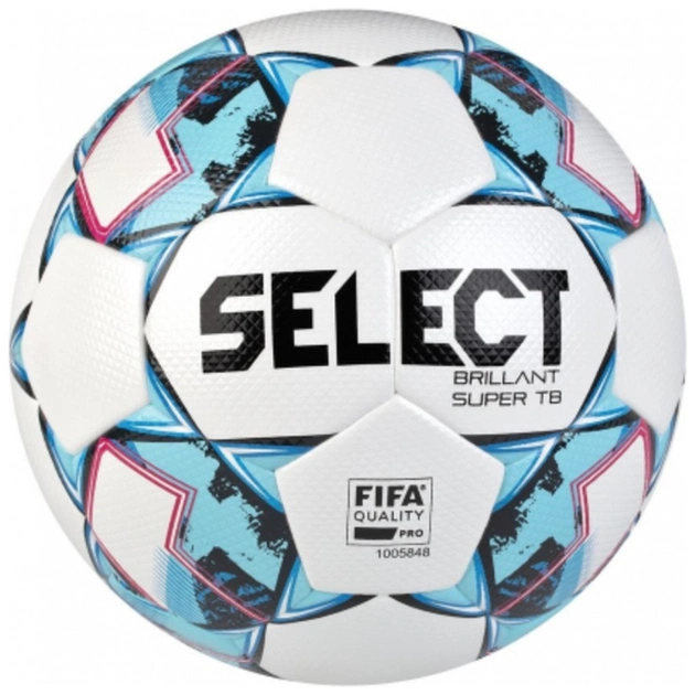 М'яч футбольний Select Brillant Super TB FIFA біло-синій Уні 5 (5703543267507) - зображення 1