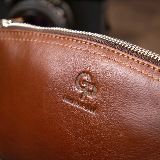 Косметичка Grande Pelle Зі шкіри Коричнева (11510) - зображення 10