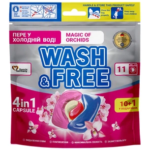 Капсули для прання Wash&Free Магія орхідей 11 шт. (4823128005933) зображення 1