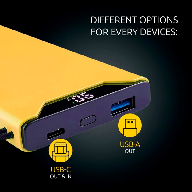 Батарея універсальна Intenso F10000 10000mAh QC/3.0 yellow (7332039) - зображення 8