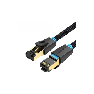 Патч-корд 3м, S/FTP cat 8 RJ-45 black Vention (IKGBI) изображение 1