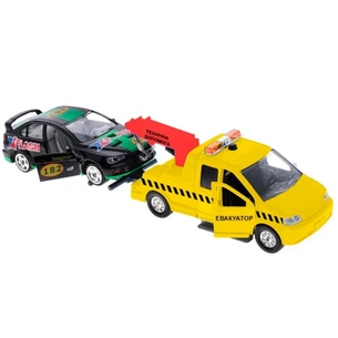 Спецтехніка Технопарк Евакуатор з машиною (CT-1241-W(WB)PUS) зображення 1
