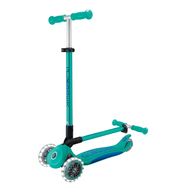 Самокат Globber серії Elite Lights смарагдово-зелений Колеса з підсвічуванням (439-607-3) - изображение 9