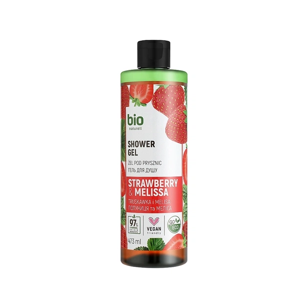 Гель для душа Bio Naturell Strawberry & Melissa 473 мл (4820168434310) - изображение 1