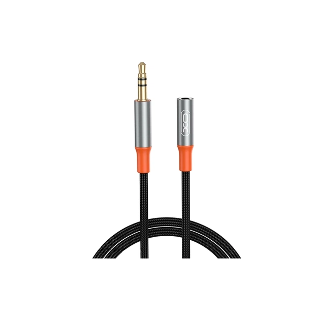 Кабель мультимедійний 3.5mm M to 3.5mm F 1.0m black XO (NB-R269A.black) - picture 1