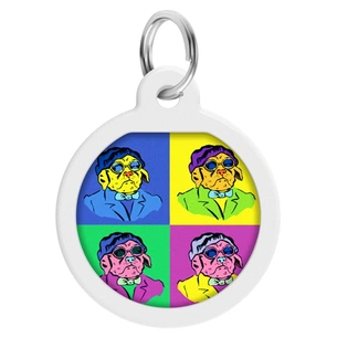 Адресник для тварин WAUDOG Smart ID з QR паспортом "Бульдоги", коло 25 мм (0625-0220) зображення 1