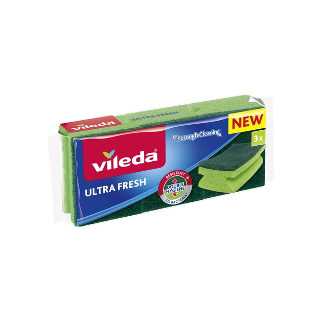 Губки кухонні Vileda Ultra Fresh Антибактеріальні 3 шт. (4023103239500) - зображення 1