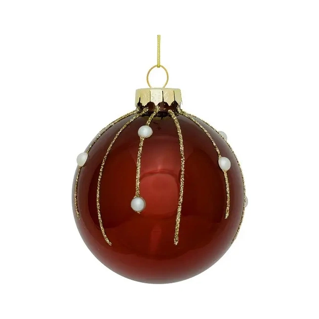 Ялинкова іграшка House Of Seasons Скляні кульки 3 шт D7 см Рожеві (8718861801606) - picture 5