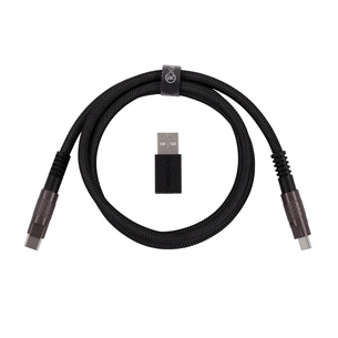 Дата кабель USB-C + USB A to USB-C 1.0m Double-Sleeved Geek black Keychron (CAB21_KEYCHRON) зображення 1