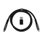 Дата кабель USB-C + USB A to USB-C 1.0m Double-Sleeved Geek black Keychron (CAB21_KEYCHRON) - зменшене зображення 1