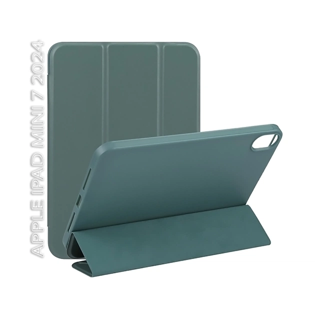 Чехол для планшета BeCover Tri Fold Soft TPU BeCover Apple iPad Mini 7 2024 Dark Green (712445) - изображение 1