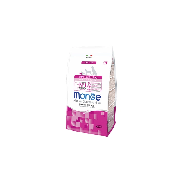 Сухой корм для собак Monge Extra Small Puppy со вкусом курицы 800 г (8009470011402) - изображение 1
