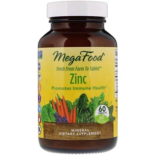 Мінерали MegaFood Цинк, Zinc, 60 таблеток (MGF-10188) зображення 1