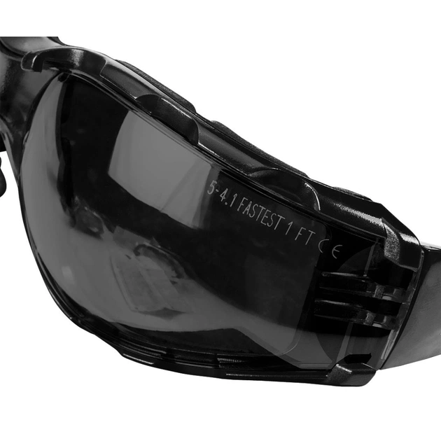 Защитные очки Neo Tools протиосколкові, клас захисту FT, резинові дужки, полікарбонат, темно сірий (97-522) - изображение 10