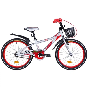Велосипед Formula 20" STORMER рама-10" Al 2020 сріблясто-червоний з кошиком (OPS-FRK-20-128) зображення 1