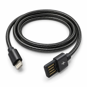 Дата кабель USB 2.0 AM to Lightning 1.0m 2.4A metal black XoKo (XK-CTL-001-BK) зображення 1