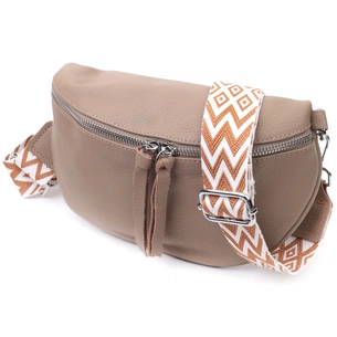 Сумка Vintage Шкіряна жіноча через плече з міні гаманцем Бежева (22663) зображення 1